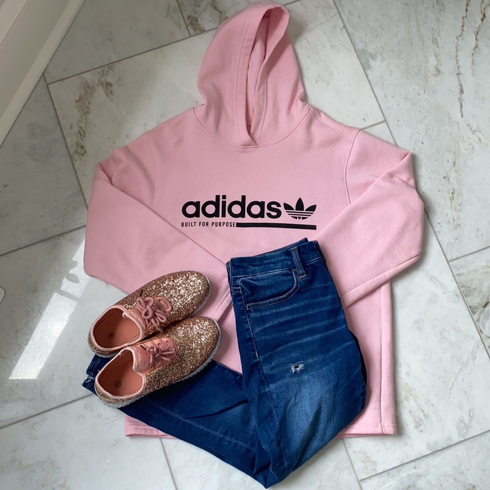 pink Adidas hoodie (S)
